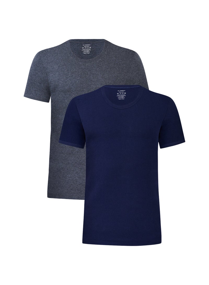 جون جلادستون قميص داخلي رجالي من جون غلادستون برقبة دائرية، ألوان متنوعة، عبوة من 6 قطع - Image 3